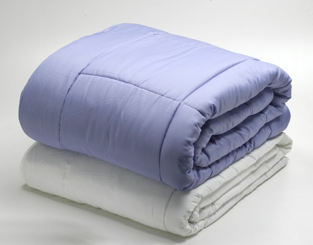 Folded duvets quilts