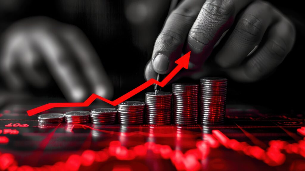 View man handling money funds wealth prosperity