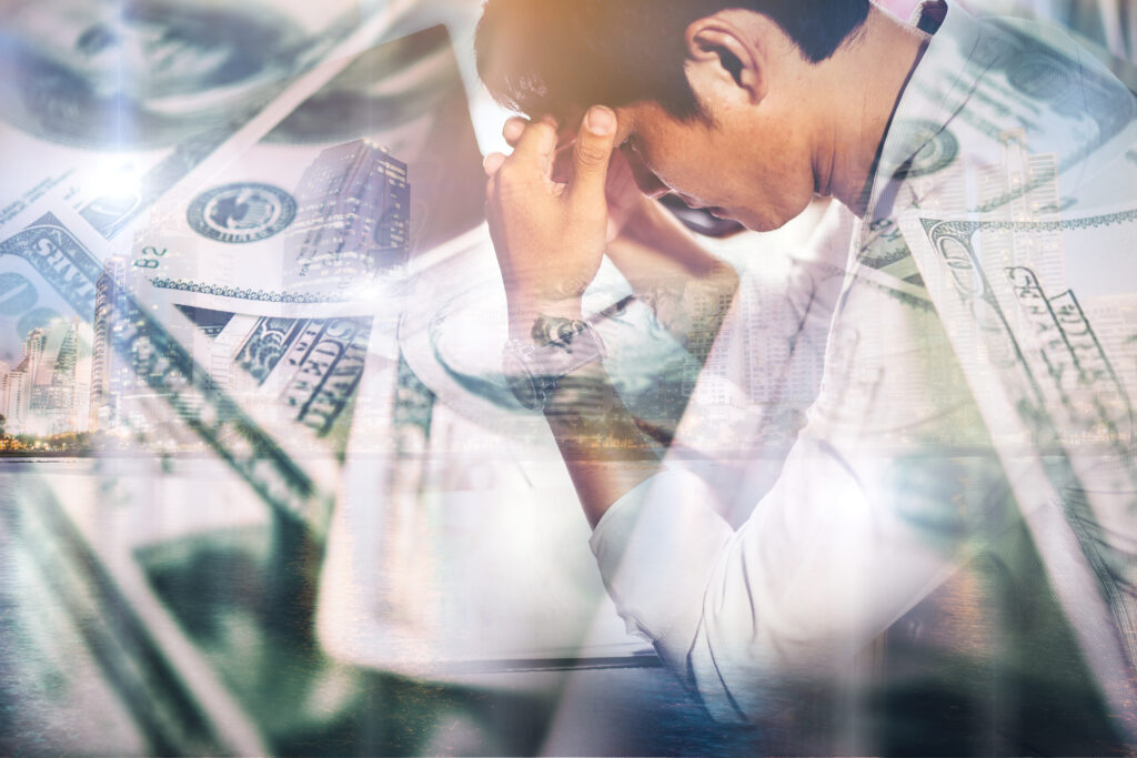 Serious businessman working with analysis financial at office.